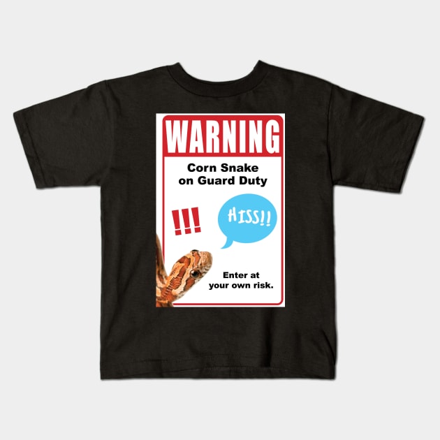 Corn Snake on Duty Kids T-Shirt by MightyJeis